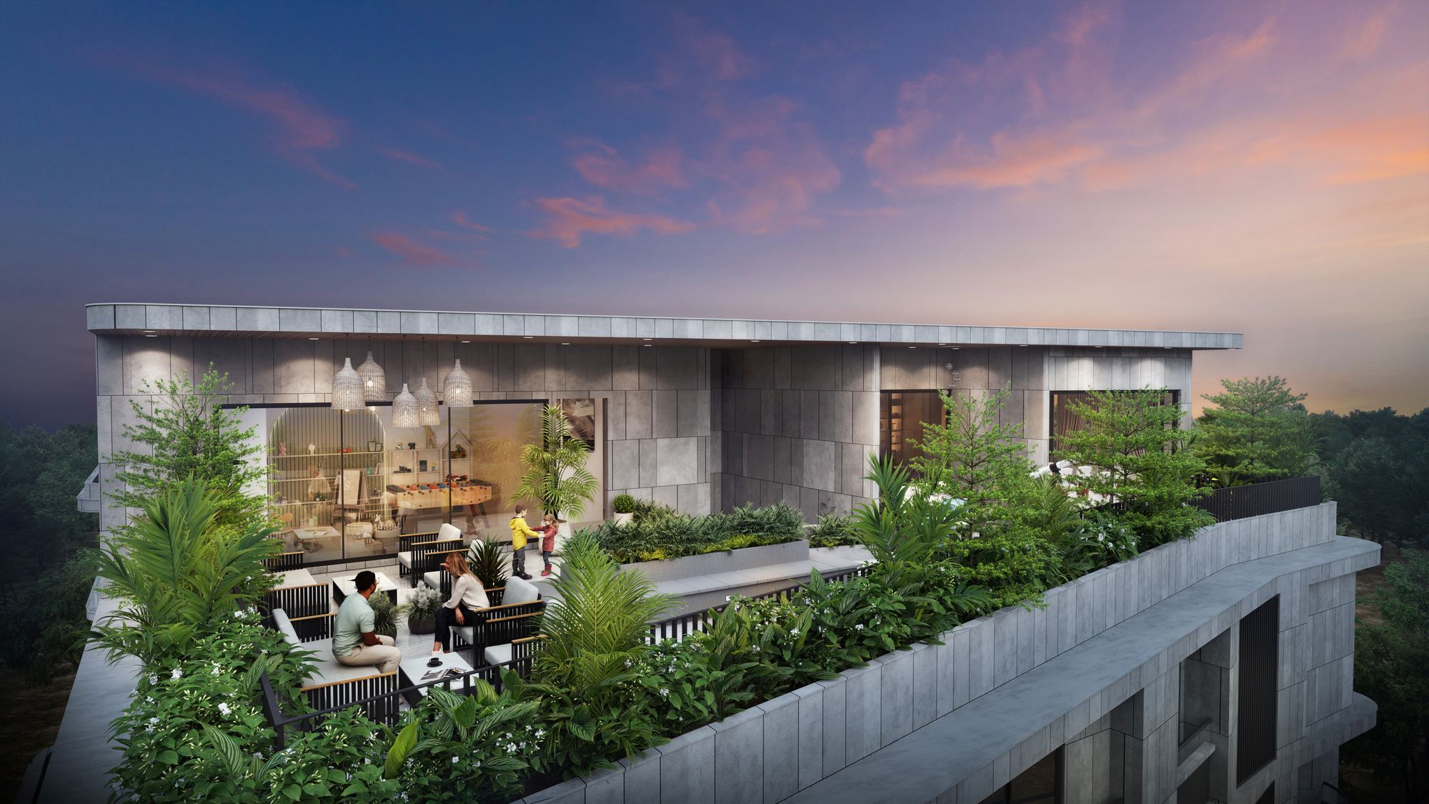 Rooftop deck